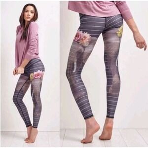 Teeki Leggings Woman's Small Multicolor Love‎ The Elephants Athletic Activewear